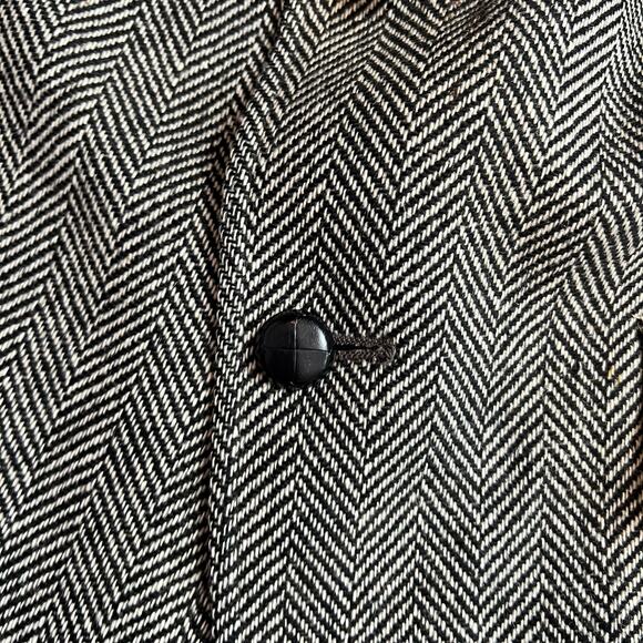 American Craftsman Blazer Mens 40 Herringbone Black Wool Sport Coat - Picture 3 of 13